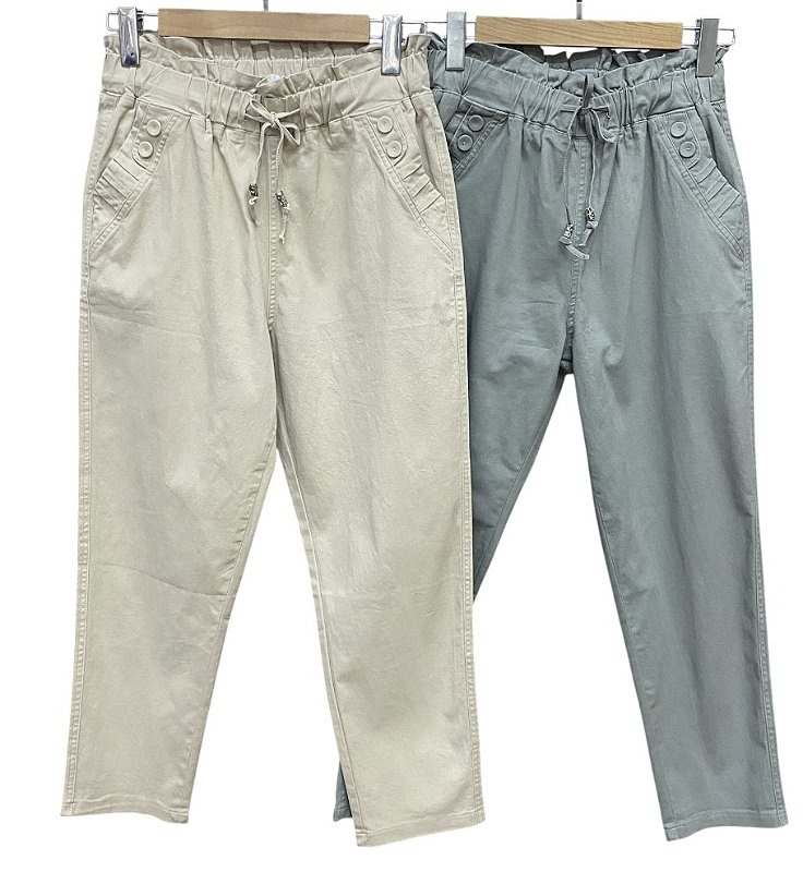 Calça Detalhe Bolso Sarja