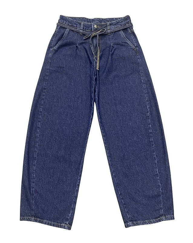 Calça Barrel Cintura Alta Jeans
