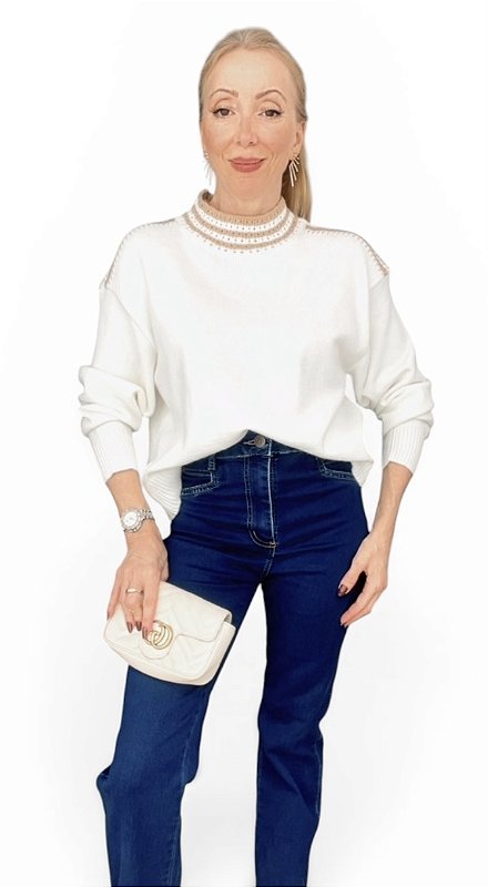 Blusa Manga Longa Tricot