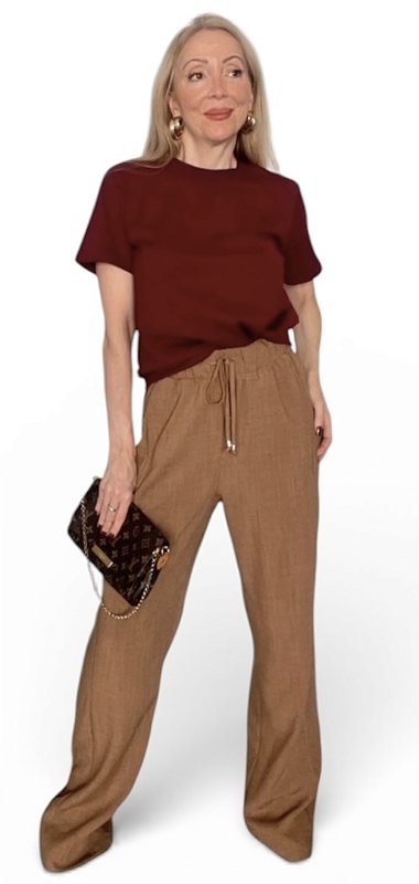 Calça Elástico Cintura Viscolinho