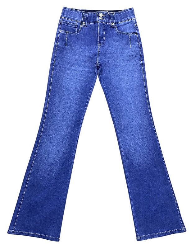 Calça Flare Cintura Alta Jeans