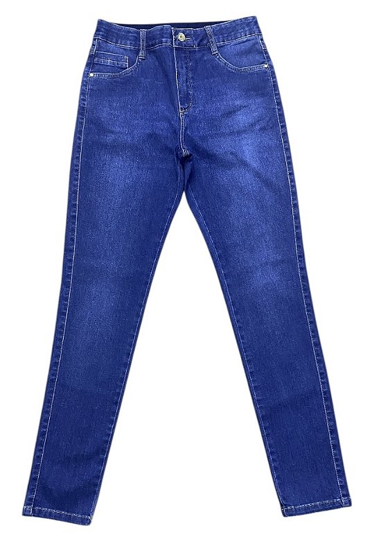Calça Cigarrete Cintura Alta Jeans
