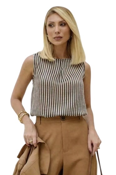 Blusa Regata Listras Viscose