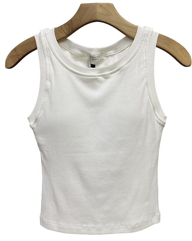 Blusa Regata Com Bojo Malha Rib