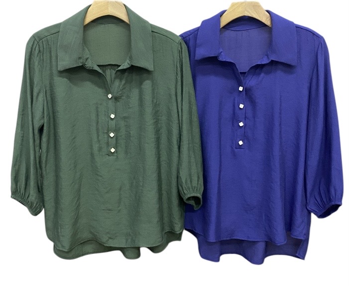 Camisa Manga 7/8 Viscolinho