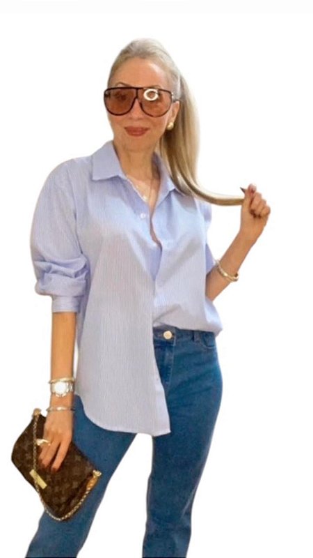 Camisa Listrada Viscose
