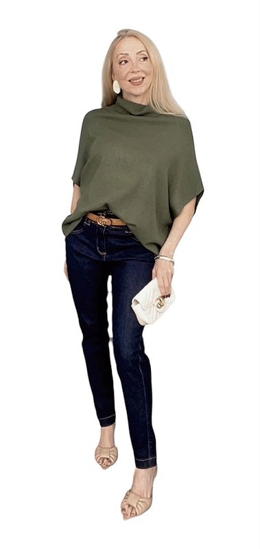 Calça Capri Tornozelo Cintura Alta Jeans