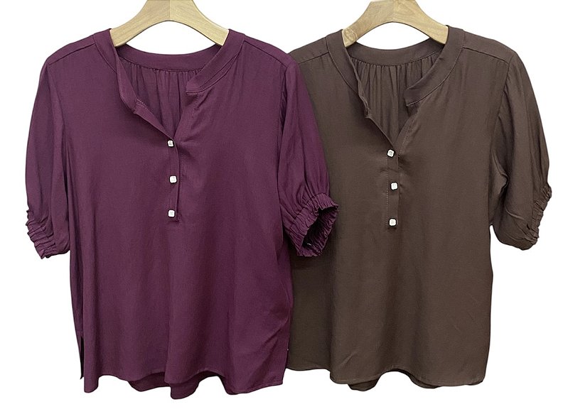 Blusa Manga Curta Viscolinho
