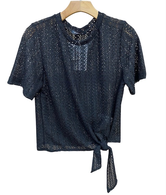 Blusa Manga Curta Renda