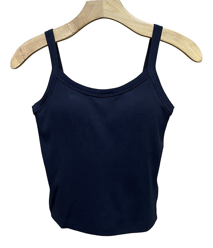 Blusa Alça Com Bojo Malha Rib
