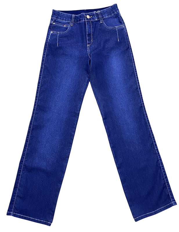 Calça Relax Cintura Alta Jeans
