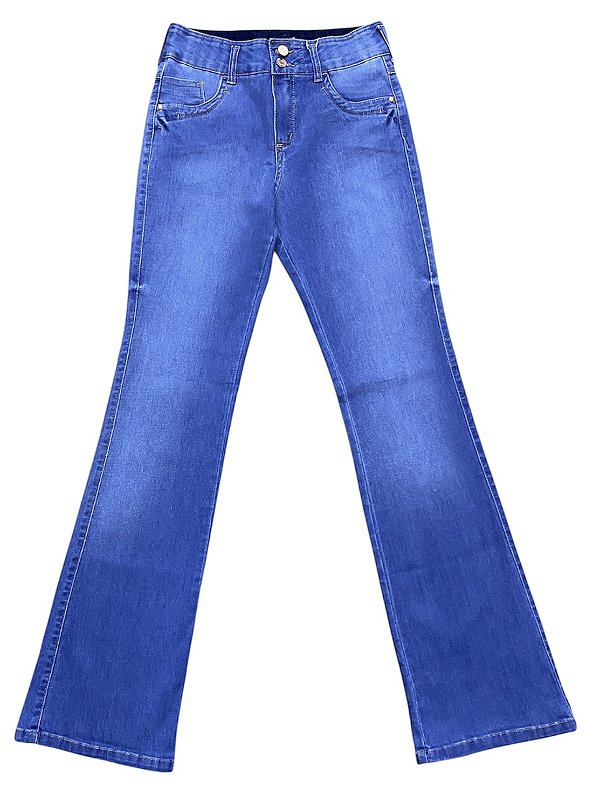 Calça Flare Cintura Alta Jeans