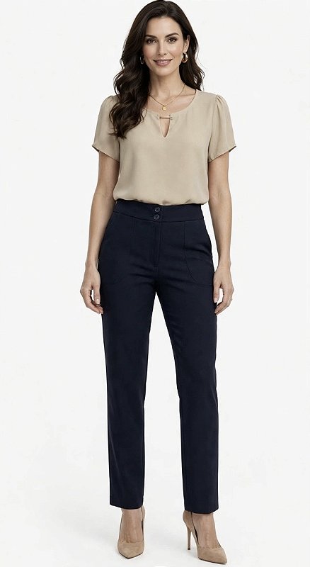 Calça Bolsos Frontal Alfaiataria