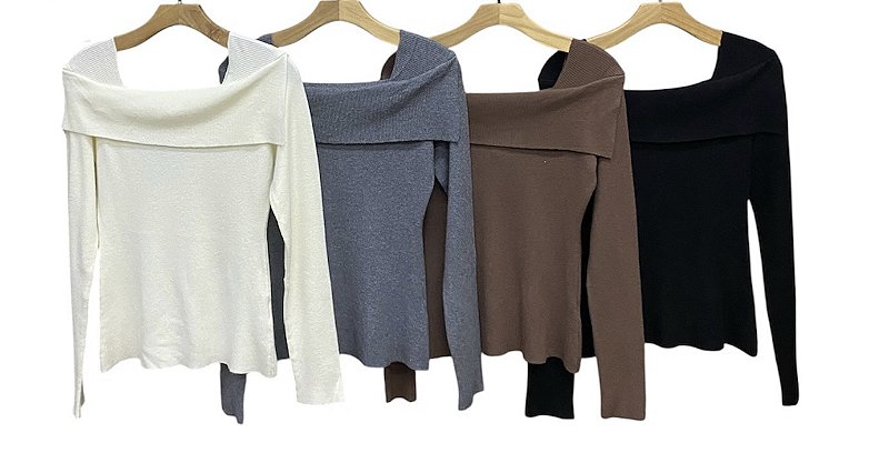 Blusa Ombro a Ombro Manga Longa Cashmere