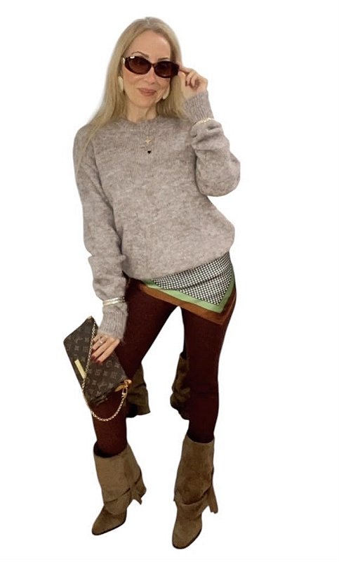 Blusa Manga Longa Tricot