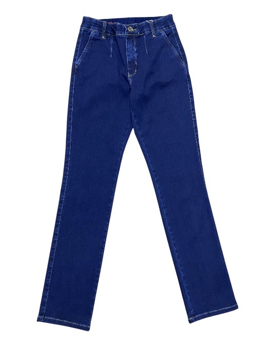 Calça Reta Cintura Alta Jeans