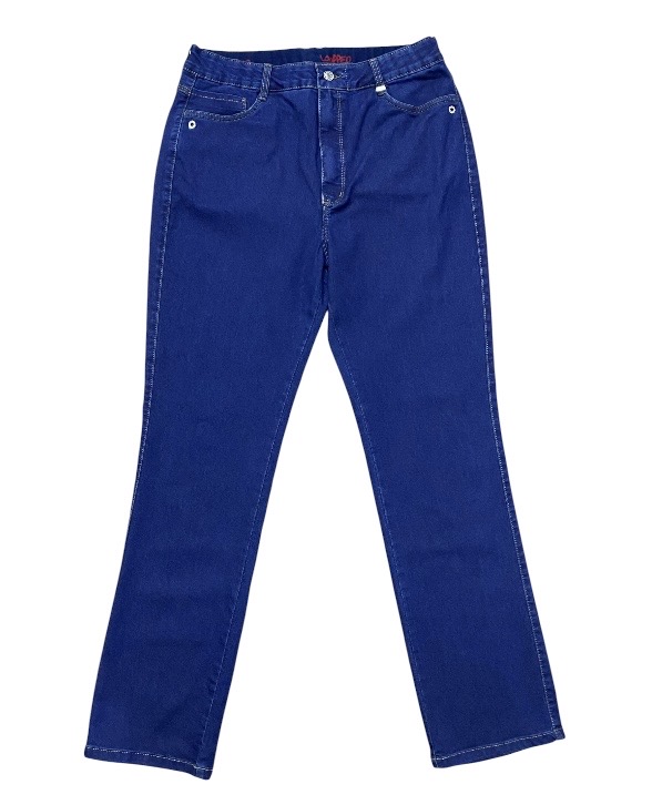 Calça Reta Cintura Alta Jeans