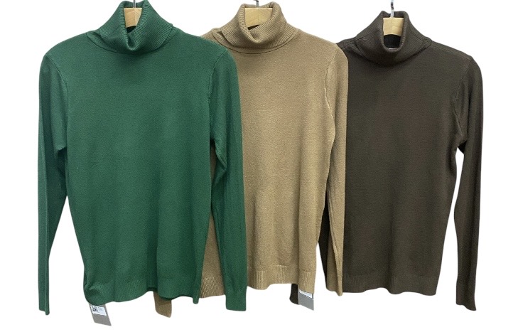 Blusa Manga Longa Gola Alta Cashmere
