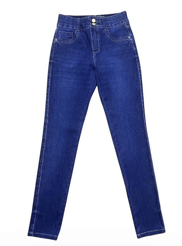 Calça Cigarrete Cintura Alta Jeans