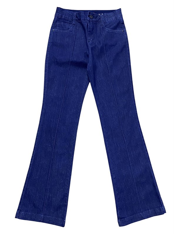 Calça Flare Cintura Alta Jeans