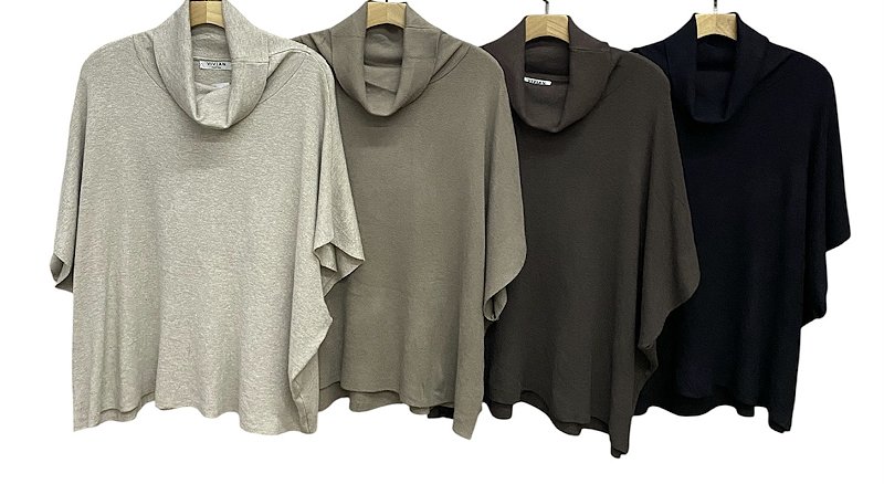 Poncho Gola Alta Cashmere