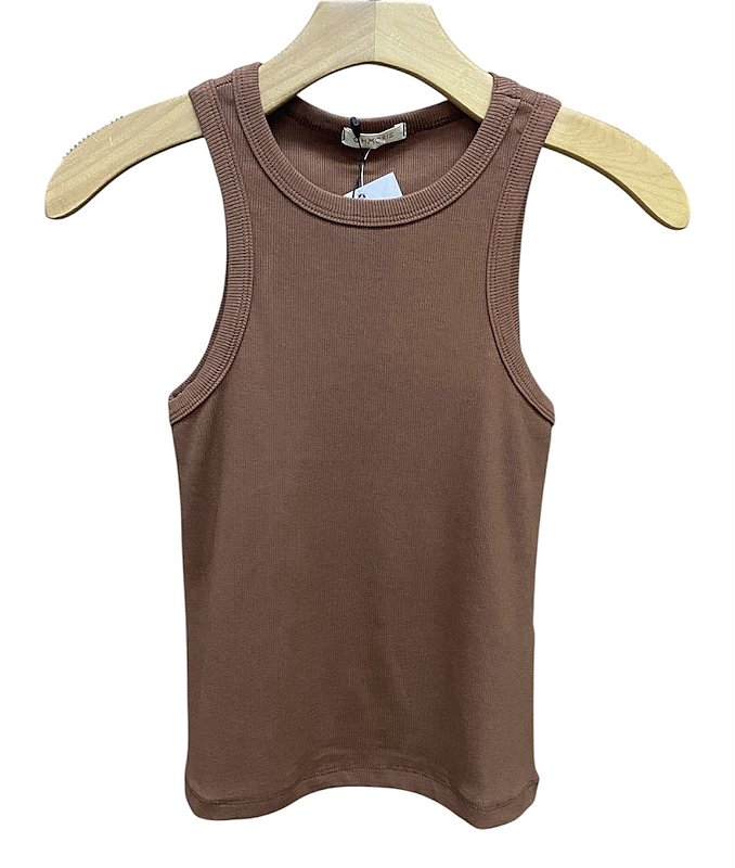 Blusa Regata Malha Rib