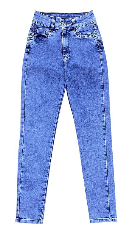 Calça Cigarrete Cintura Alta Jeans