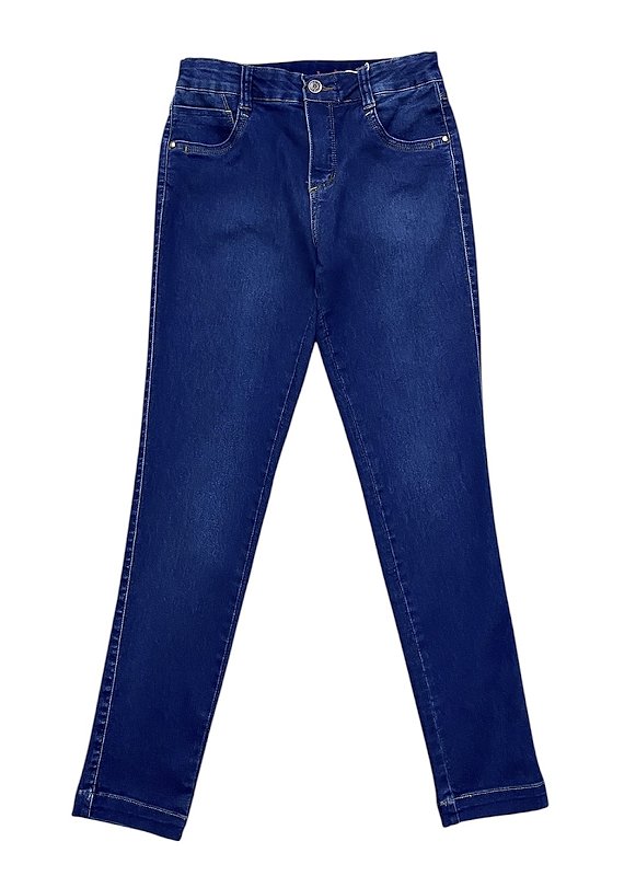 Calça Capri Tornozelo Cintura Alta Jeans