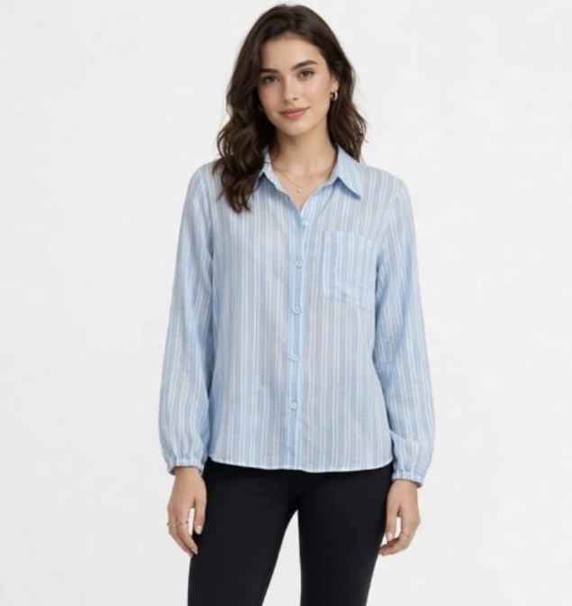 Camisa Listrada Viscolinho