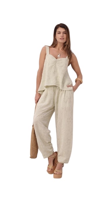 Calça Barrel Laise Viscose