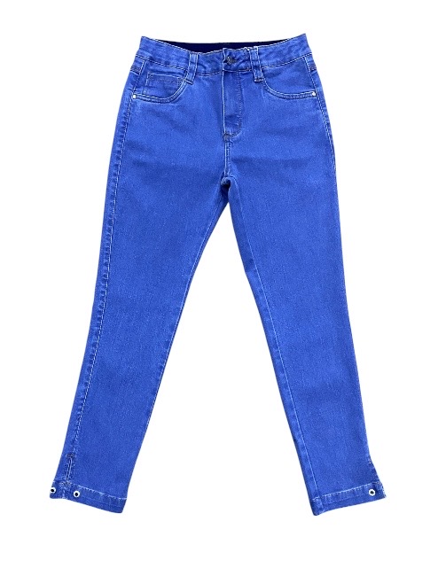 Calça Capri Tornozelo Cintura Alta Jeans
