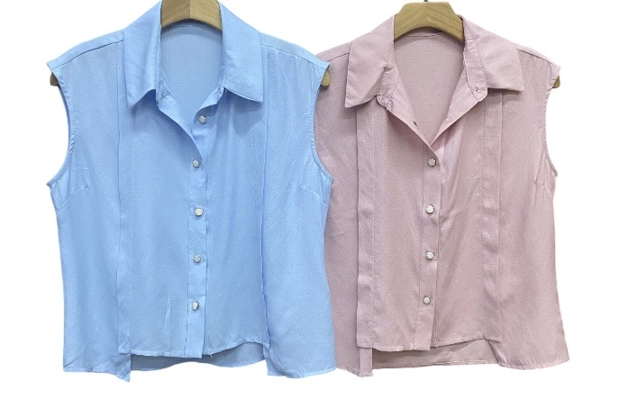 Blusa Regata Botões Viscose