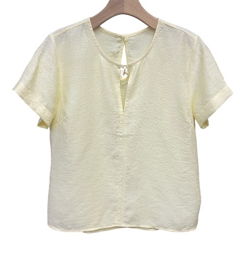 Blusa Manga Curta Pingente Viscose