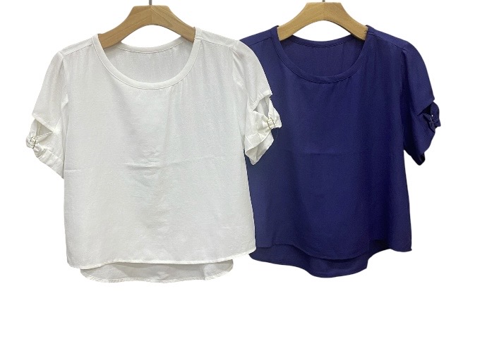 Blusa Manga Curta Laço Viscolinho