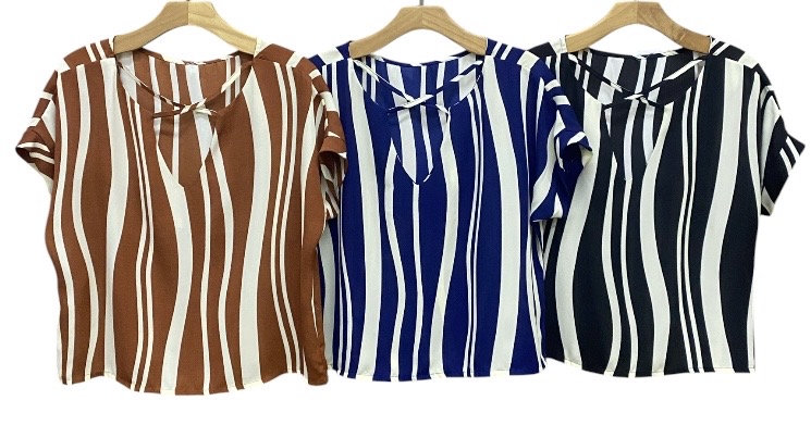 Blusa Manga Curta Estampada Viscose