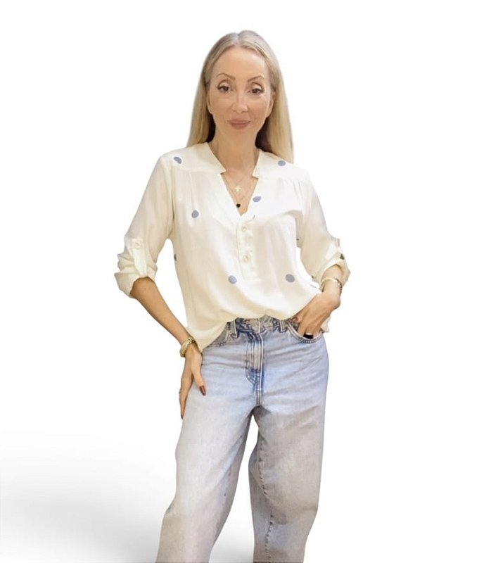 Camisa Poá Viscose