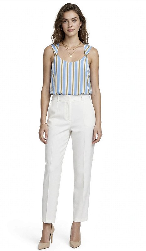 Blusa Regata Listrada Crepe