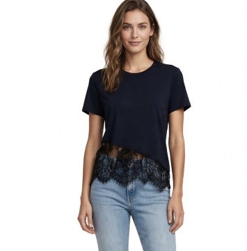 T-Shirt Renda Viscomalha