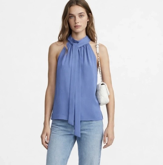 Blusa Regata Cinto Crepe