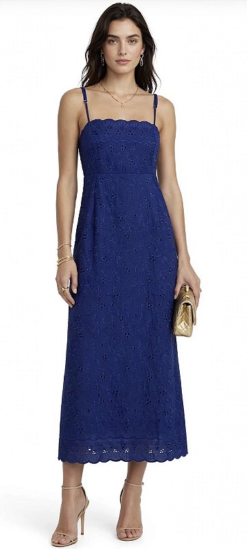 Vestido Alça Amarração Costas Laise