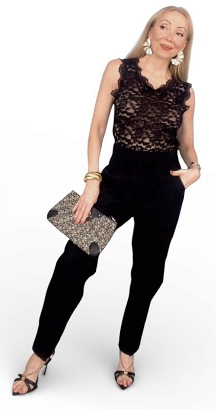 Calça Elástico Cintura Crepe