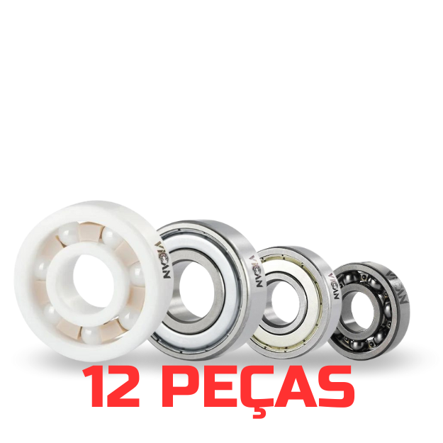 COMBO 12 UNIDADES ROLAMENTO 683 - 3x7x3 VICAN - Vican - Rolamentos