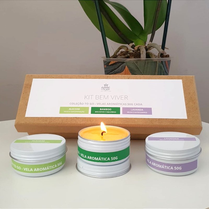 Kit 3 Velas Abelhas Menores | 100g cada | Escolha seus aromas | Vela  aromática