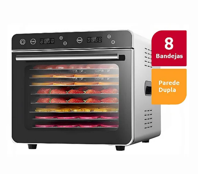 Desidratador Alimentos 700W 8 Bandejas / Teflon Timer