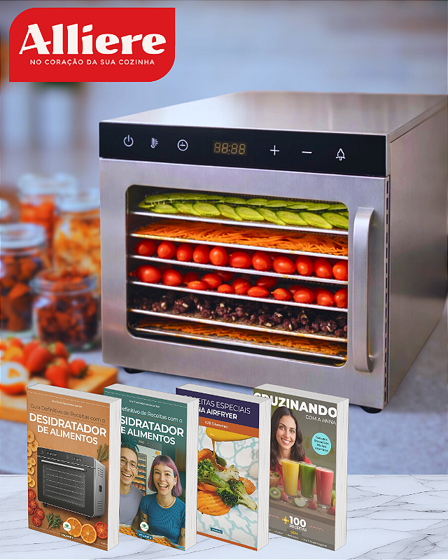 KIT Desidratador Industrial Alimentos 6+ 4 E-books