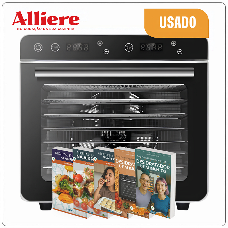 KIT USADO - Desidratador Industrial Alimentos 700W Frugal 8 Bandejas / Teflon Timer + 5 E-books