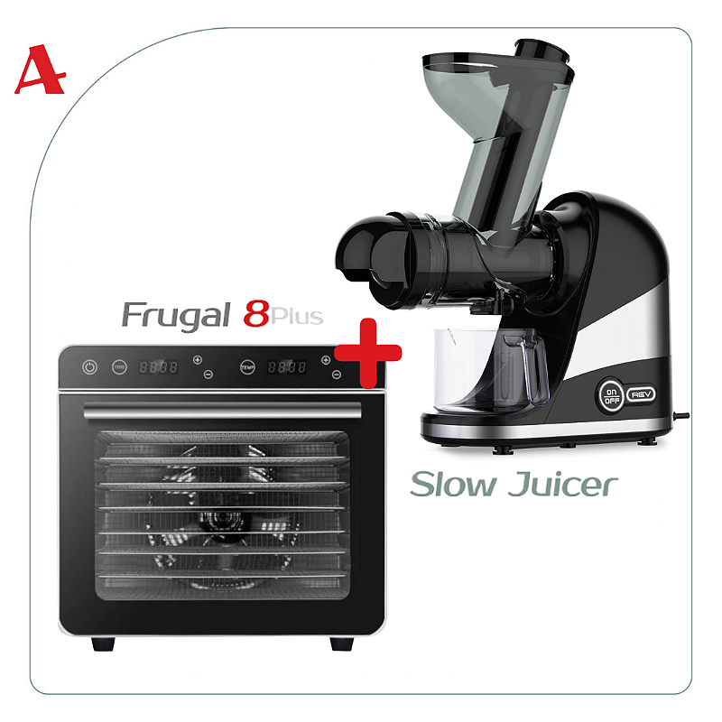 USADO COMBO ALLIERE - Desidratador Industrial Alimentos Frugal 700W 8 Bandejas + SlowJuicer