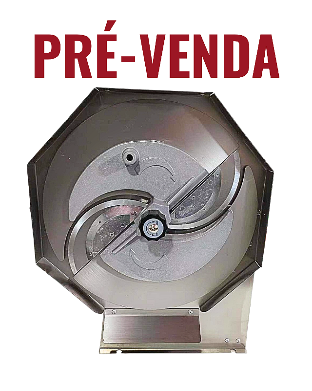 PRÉ-VENDA SETEMBRO - PREVISÃO DE ENVIO: 03/09/2026 - Cortador Ralador Fatiador Manual de Alimentos Frutas Legume - INOX