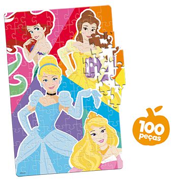 QUEBRA-CABEÇA 100 PÇS - PRINCESAS