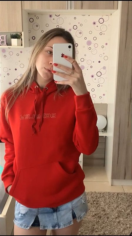 red and black brandy moletom com capuz